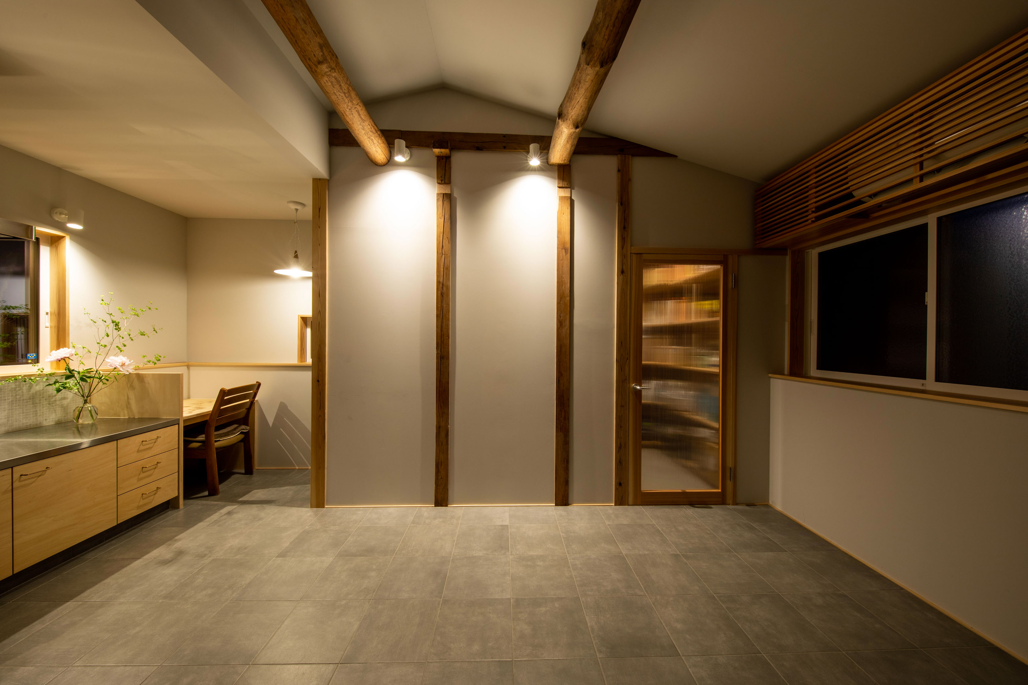 土浦のキッチン　夜景写真